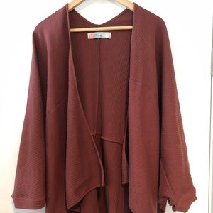 Loose kimono sleeve cardigan